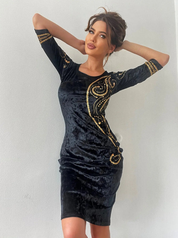 Dress Golden Woman Miriam Swimwear