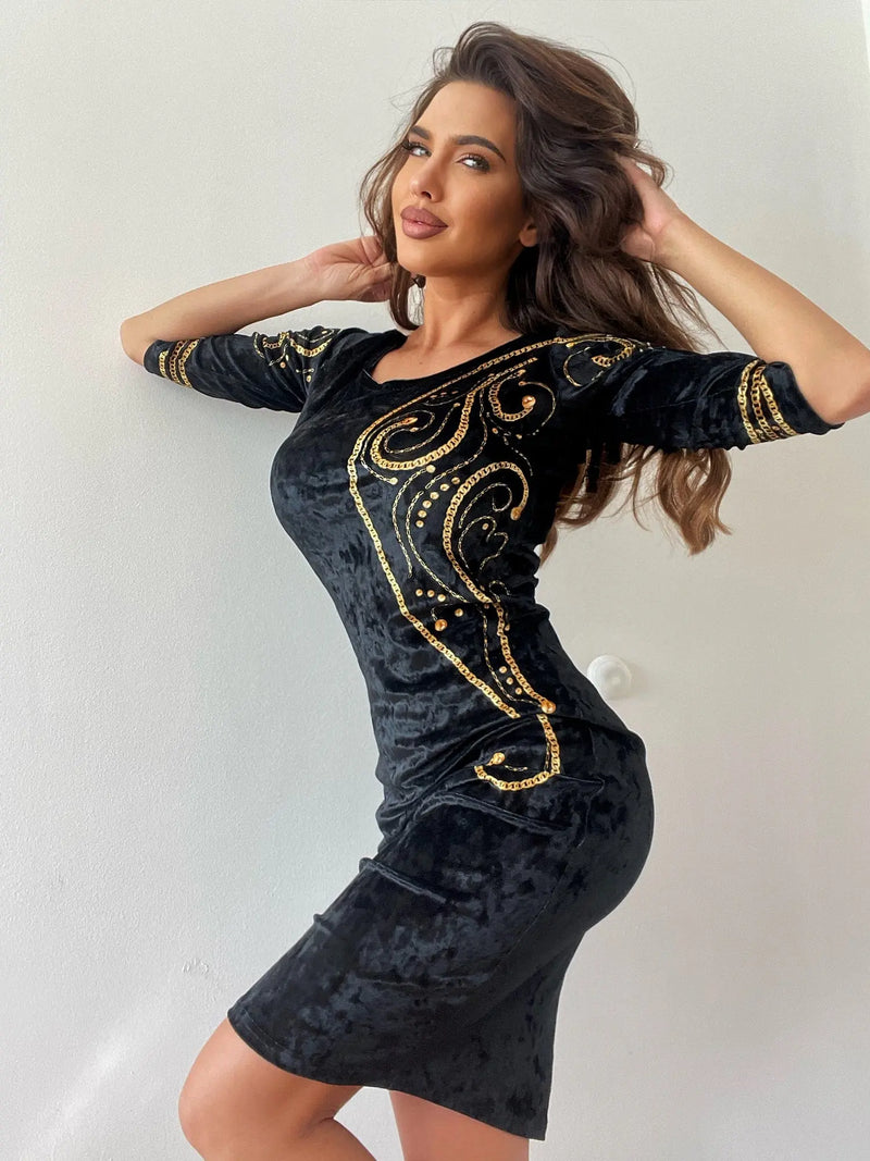 Dress Golden Woman Miriam Swimwear