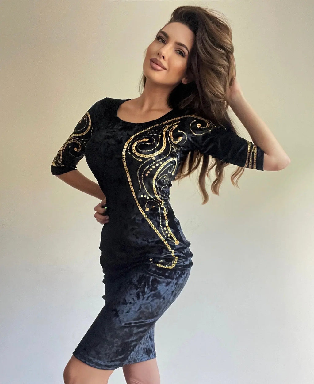 Dress Golden Woman Miriam Swimwear