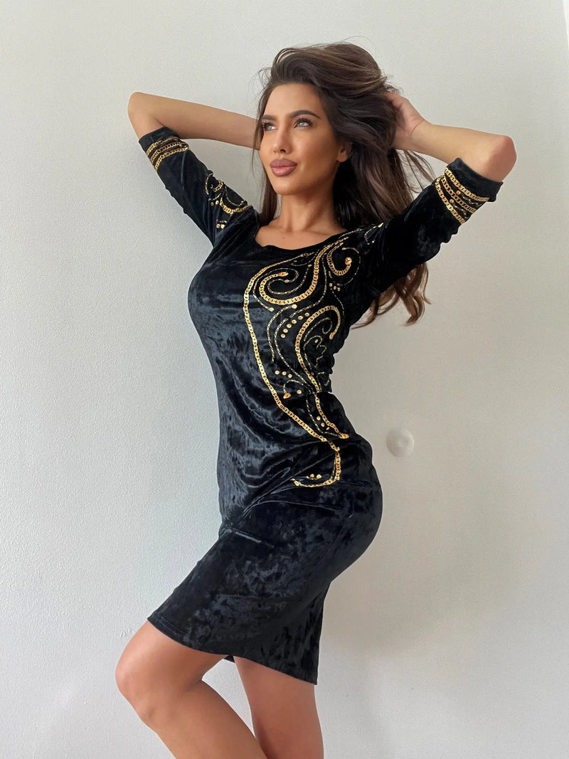 Dress Golden Woman Miriam Swimwear