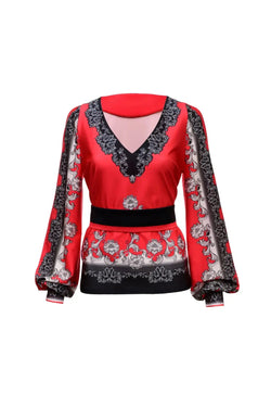 Red Blouse Miriam Swimwear
