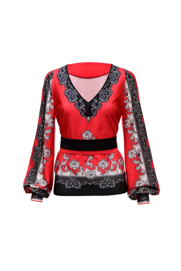 Red Blouse Miriam Swimwear